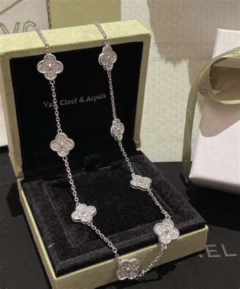 van cleef arpels necklace replica|van cleef necklace real.